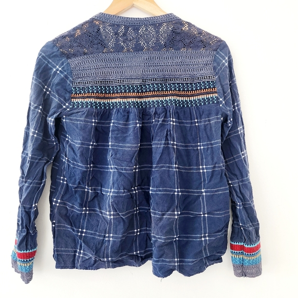 Anthropologie Akemi Kin Embellished Flannel Shirt - Picture 4 of 8